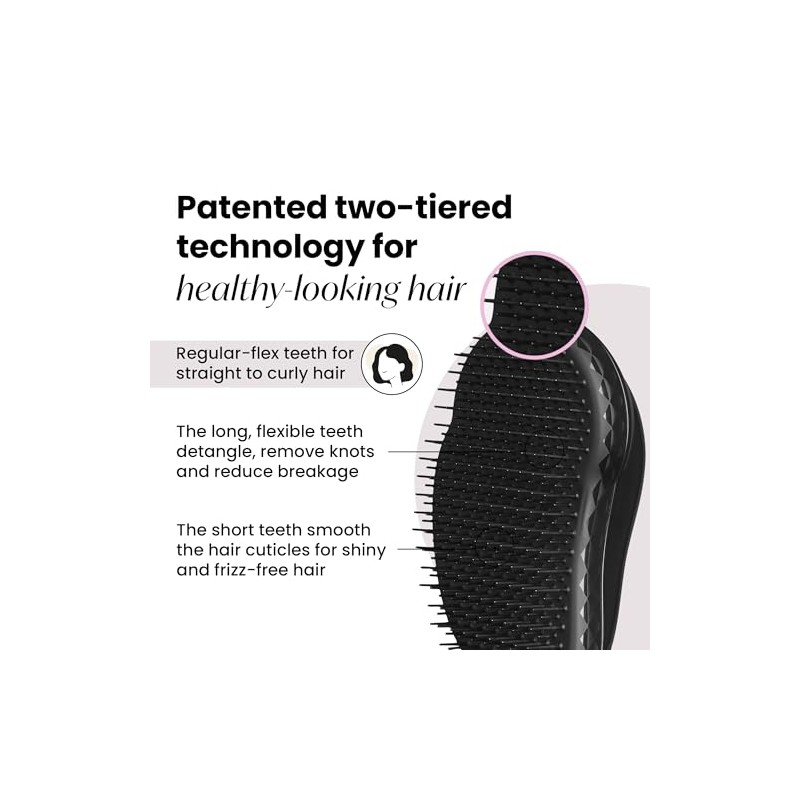 Tangle Teezer - Cepillo de pelo, Panther Black