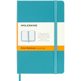 Moleskine Classic Notebook, Hard Cover, Pocket (3.5" x 5.5") Dotted, Reef Blue, 192 Pages