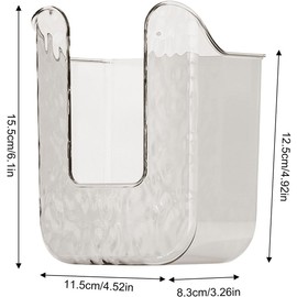 MEISO Caja de Almacenamiento de toallitas de Cocina, Titular de la Caja de pañuelos Transparente, Moderno, Plástico, 2PCS Grey