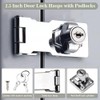TOP-VIGOR 2.5 Inch Keyed Hasp Lock and Staple with Padlock,