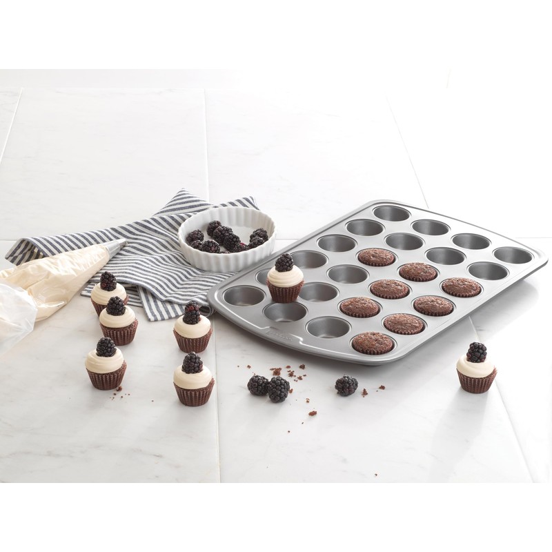 GoodCook 24-Cup Mini Nonstick Steel Muffin and Cupcake Pan, 24-Cup