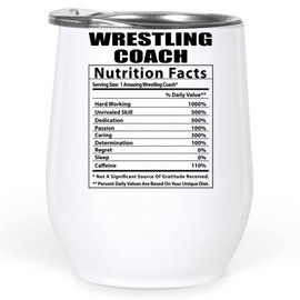Lovesout Funny Wrestling Coach Nutritional Facts Tumbler 12 Oz Christmas 2025 Gifts