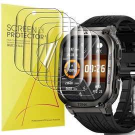 Lamshaw Compatible for KOSPET Tank M3 Ultra Smart Watch Screen Protector, [6 Pack] Full Coverage TPU Clear Film Compatible for AMAZTIM, KOSPET Tank M3 2.01" Smart Watch, M3 Ultra Smartwatch (6 Pack)
