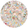Namvo 100 Pieces Rainbow Stickers Bohemian Style Waterproof Cartoon Stickers
