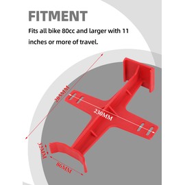 JFG RACING Dirt Bike Fork Saver with Straps,11.22" *9.06" Universal Motorcycle Fork Guard Spacer Support Brace for Transportation-Red