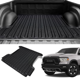 TIYURENER Truck Bed Mat Compatible with Dodge Ram 1500 2019-2024 5.7 FT Short Bed Mat Original Car Design Dodge Ram 1500 Accessories Truck Bed Liner TPE Material (19-24 Ram 1500 5.7FT)