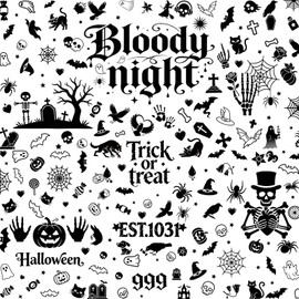 CHARLENT 1000+ Patterns Halloween Temporary Tattoos for Kids & Adults