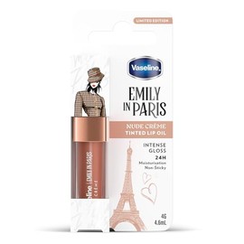 Emily in Paris Vaseline - Bálsamo Labial Líquido Color Nude (3.5 g), Humectación hasta por 24 horas, Nude Creme