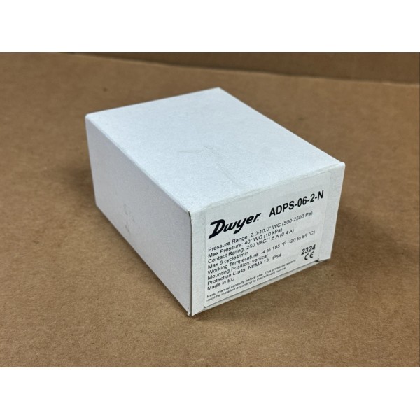 Dwyer NEW Dwyer ADPS-06-2-N Differential Pressure Switch 2-10” WC FAST