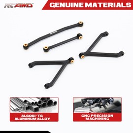 RCAWD Weighted Linkage for FMS EAZYRC ROC Hobby FCX24 1/24 Crawlers Upgrades, Y-Link & Servo Steering Link Tie Rod w Brass Pivot Ball Parts for #C3027#C3028 Red