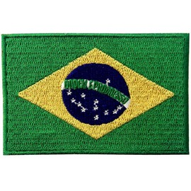 Brazil Flag Embroidered Patch Brazilian Iron On Sew On National Emblem