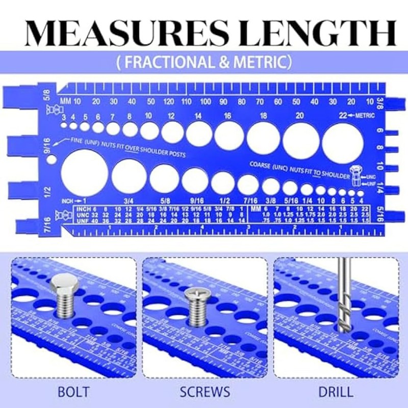 Ginobili Bolt Size and Thread Gauge Bolt and Nut Identifier