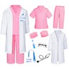 Doctor Costume for Kids Scrubs Pants with Accessories Set Children
