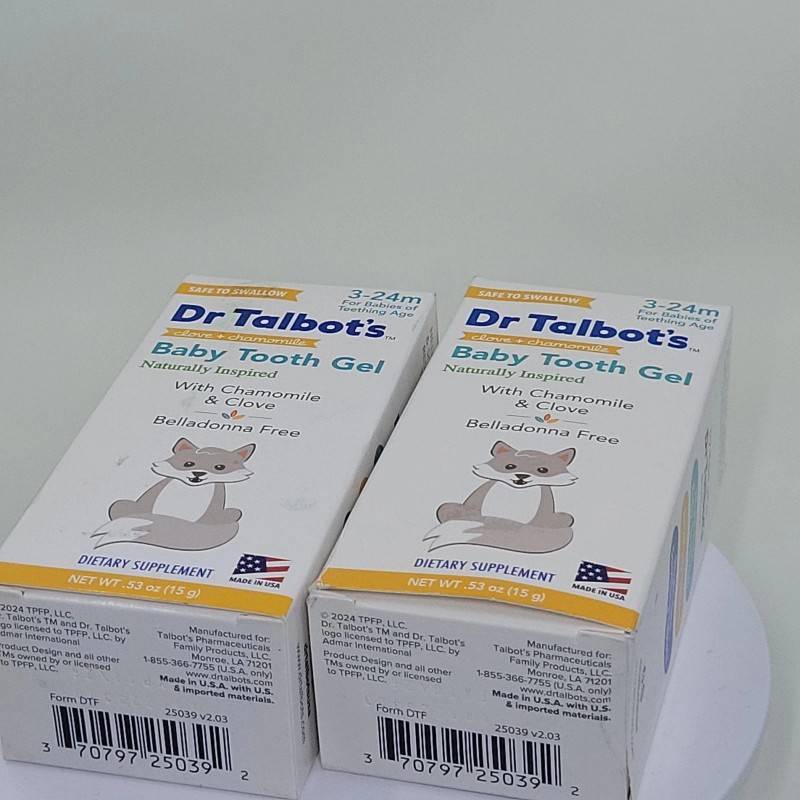 Dr. Talbot's Baby Tooth Gel, Clove + Chamomile, 3 -