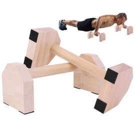 FitRepa 2 Liegestützgriffe, Push Up Bars Holz Parallettes Calisthenics Equipment, Rutschfest, Handstände, Yoga & Calisthenics, für Indoor & Outdoor, Gelenkschonend, Körpergewichtstraining