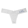 Classy Bride - Tanga de encaje para novia, Blanco, azul,