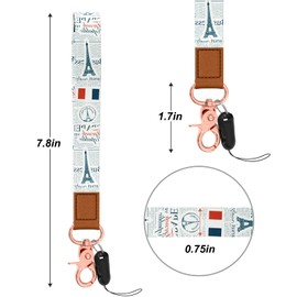 Rimilak Wristlet Keychain, Wrist Lanyard Key Chain for Women Men Car Keys ID Badges Card Wallet Phone Camera