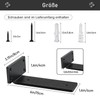 MLOQI Pack of 2 Shelf Brackets, Black, Shelf Bracket, Heavy