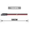 CERRXIAN SAE 10 AWG DC 50cm 2 Pin Quick Disconnect