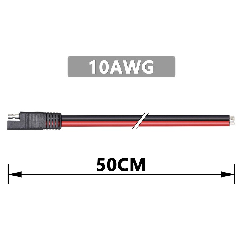 CERRXIAN SAE 10 AWG DC 50cm 2 Pin Quick Disconnect
