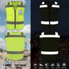 TCCFCCT Reflective Safety Vest with 5 Pockets High Visibility Vest
