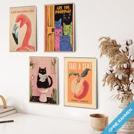 Pictures Bathroom Pictures Guest Toilet Sign Poster Bathroom Picture Toilet Decoration Pictures Bathroom Pictures Decorative Bathroom Poster Pictures Toilet Decoration (Are You Pooping, Poster Set 4 x