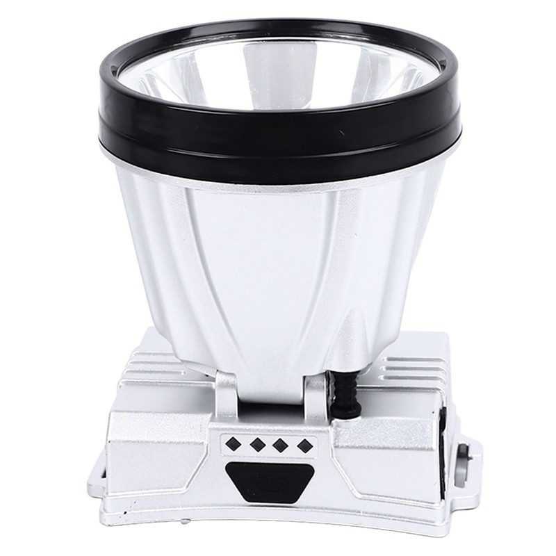 Super Bright Headlamp 90000lm Silver Rechargeable 1600mAh Battery Adjustable Headband