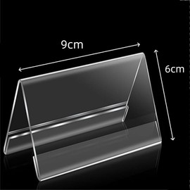 Acrylic 10 Pack Table Name Badges 9x6cm Clear Acrylic Label Holder Table Menu Holder Clear Acrylic for Posters, Counters, Shops, Picture Frames