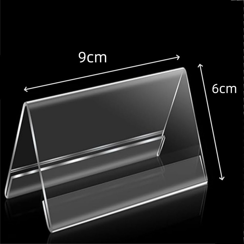 Acrylic 10 Pack Table Name Badges 9x6cm Clear Acrylic Label