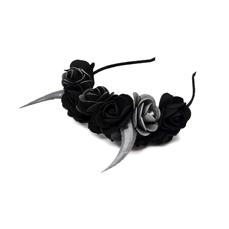 Handmade Black & Silver Horns Headband
