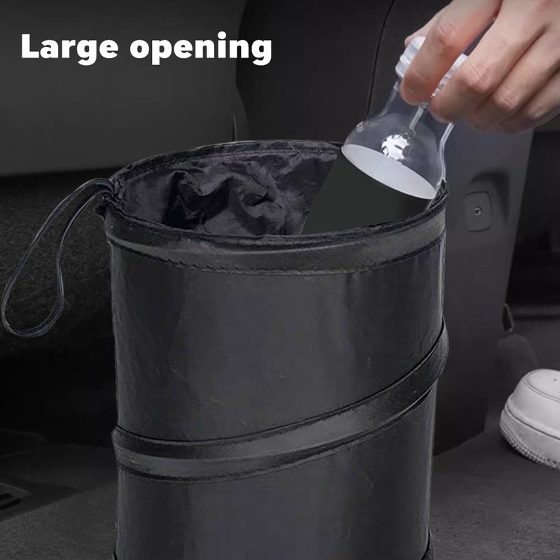 2 Pack Car Trash Bins, Mini Collapsible Car Garbage Can