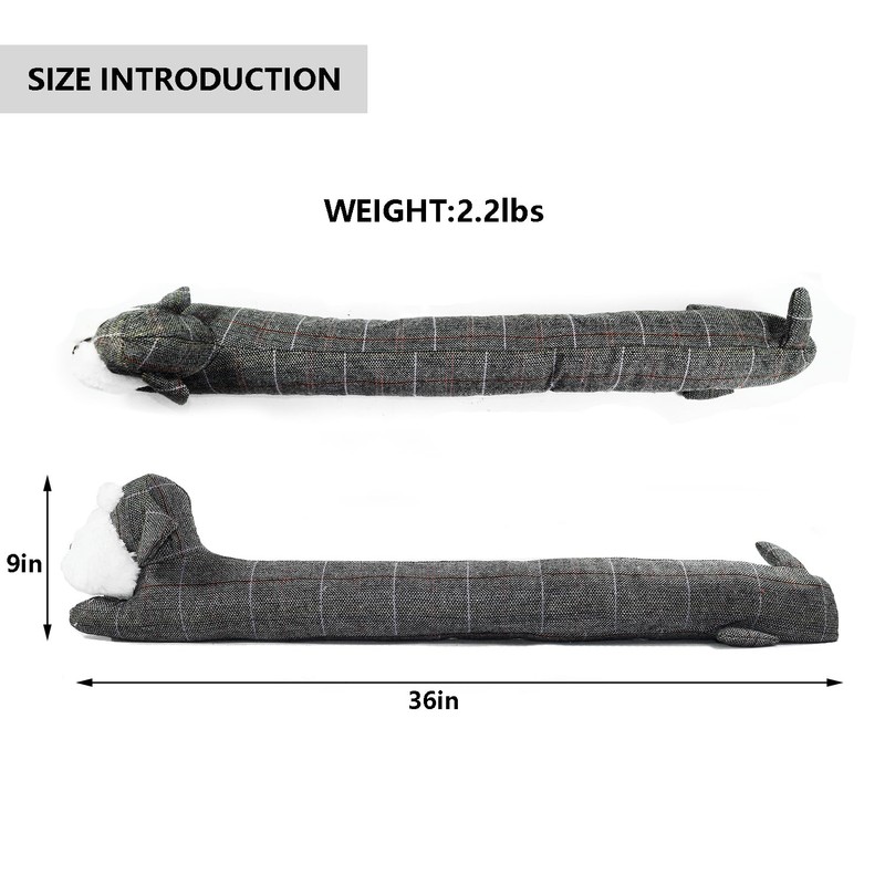 Animal Under Door Draft Stopper-Decorative Weighted Noise Blocker for Doors