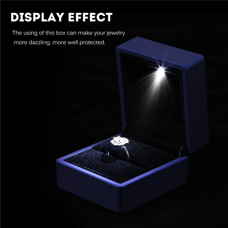 Ring Case LED Light Ring Box 4 Color Gift Box