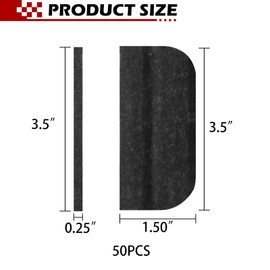 Verplexter Door Hinge Masking Shields, 3.5 Inch, 50-Pack, for Residential Doors