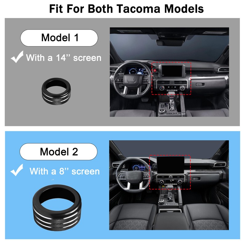 SENSHINE Knob Covers for Toyota Tacoma Accessories 2024 2025 8"