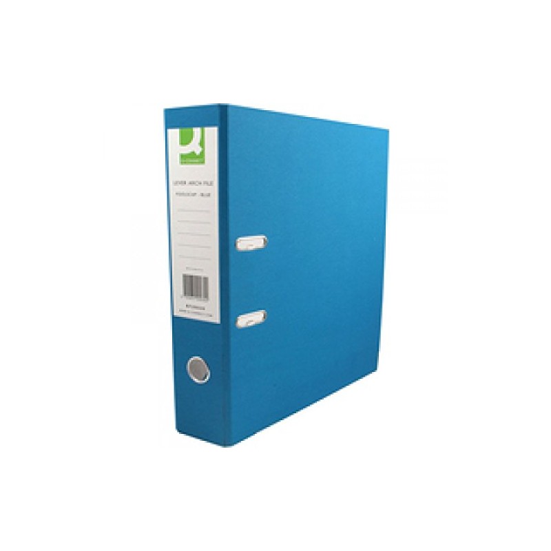 Q-Connect Paper-Backed Blue Lever Arch Foolscap File