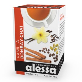 Alessa Gourmet Tea Vanilla Bombay Chai, 20 bolsas
