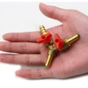 Chiloskit Shut Off 3 Way Ball Valve, Brass 3/8" Hose