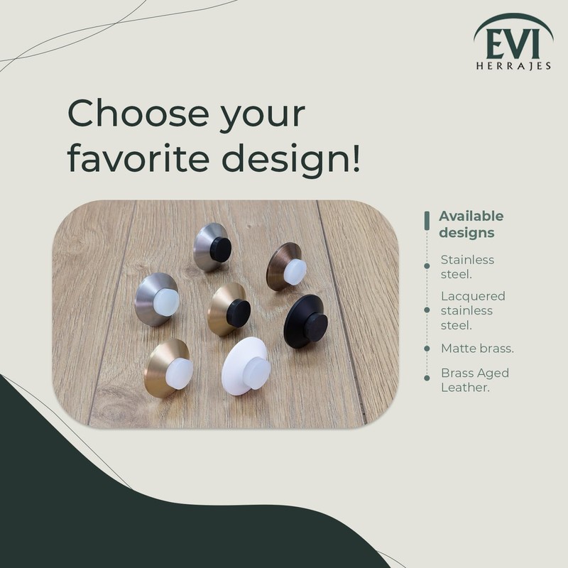 EVI Herrajes | Doorstop for Wall Placement | 45 x