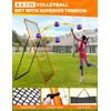 Volleyball Rebounder Net 7x4 ft, Training Equipment with Angle Customization