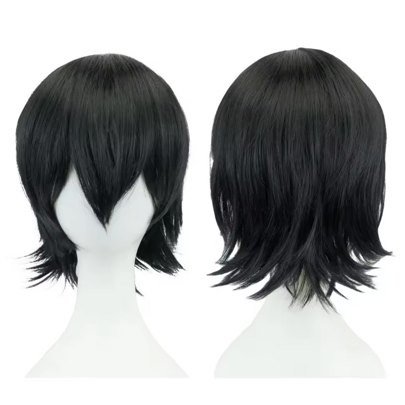 12 Inch Short Bob Wig with Bangs - Synthetic Cosplay