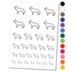Border Collie Dog Outline Temporary Tattoo Water Resistant Fake Body