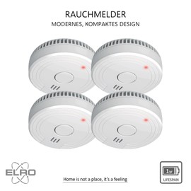 ELRO ELRO FS1801 Rauchmelder-Entspricht der Europ?ischen Norm EN14604-4 Stk, 4 Stck