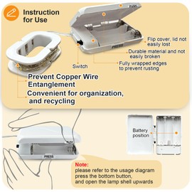 ZGWJ Led Fairy Lights Battery Operated, Mini Battery Powered Copper Wire Starry Fairy Lights for Bedroom, Christmas, Parties, Wedding, Centerpiece, Decoration 5m/16ft Warm White (White, 2 Pack)