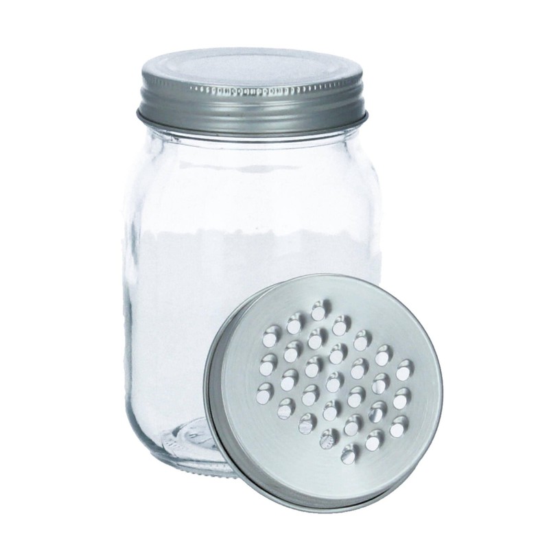 Chic Antique Kitchen Grater with Lid Storage Glass