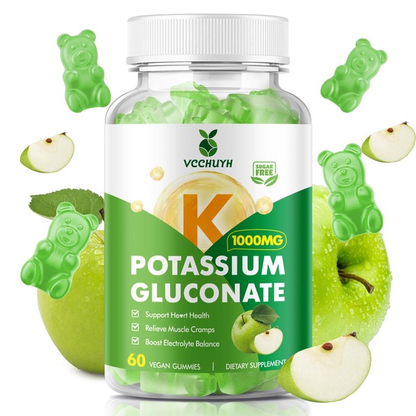 VCCHUYH Potassium Gummies 1000mg for Adults & Kids, High Dose