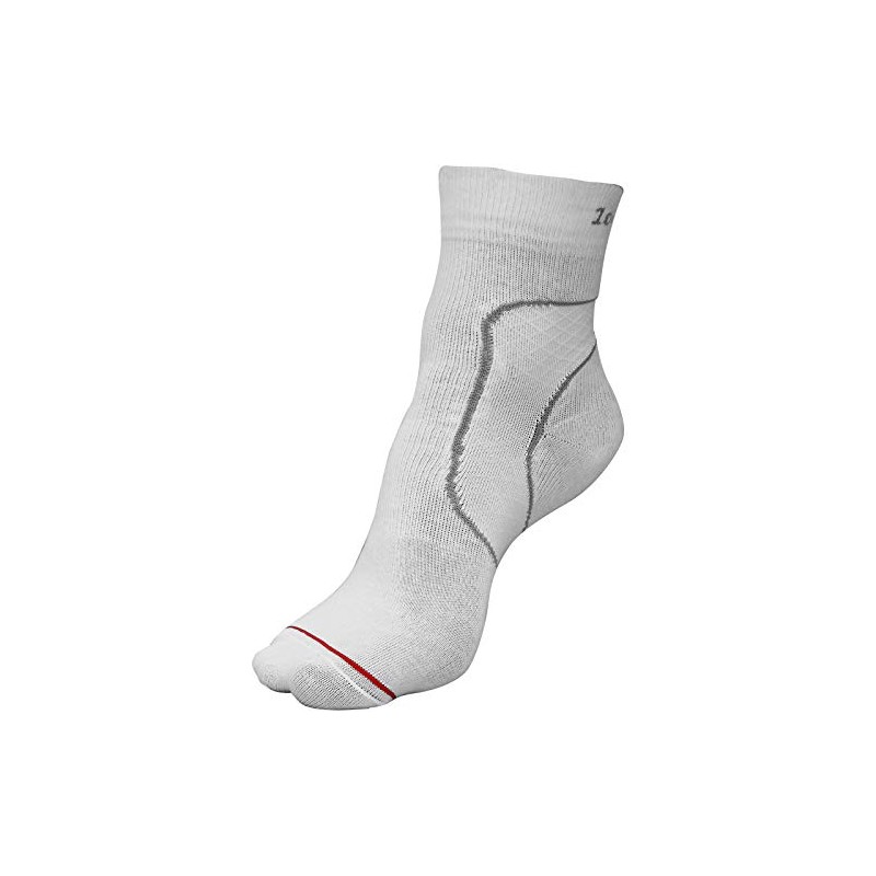1000 Mile Tactel Mens White Foot Ankle Support Compression Tactel