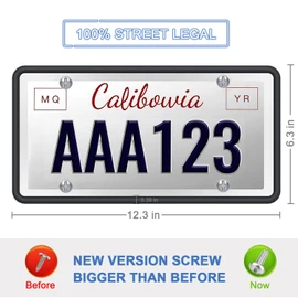QiqaMole 2 Pack Silicone License Plate Frame, Front Back License Plate Cover, License Plate Bracket Holder Rust-Proof Rattle-Proof Weather-Proof for US CA Standard Car & 2Pcs Water Coaster (Black)