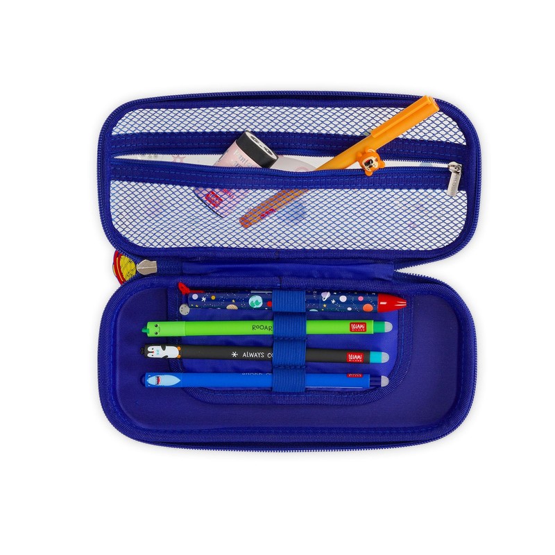 Legami - Wonderwow Pencil Case, Space Theme, 2 Compartments and