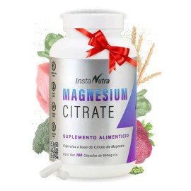 Citrato De Magnesio, 180 Cápsulas 500 Mg, Sin Azúcar, Keto Sin Sabor                                                                                  